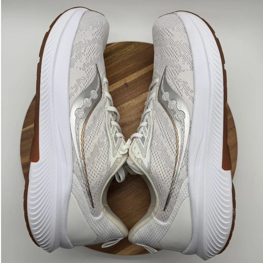 Saucony Echelon 9 Men's Size 14 Running Shoes White‎ Silver Gum 0674